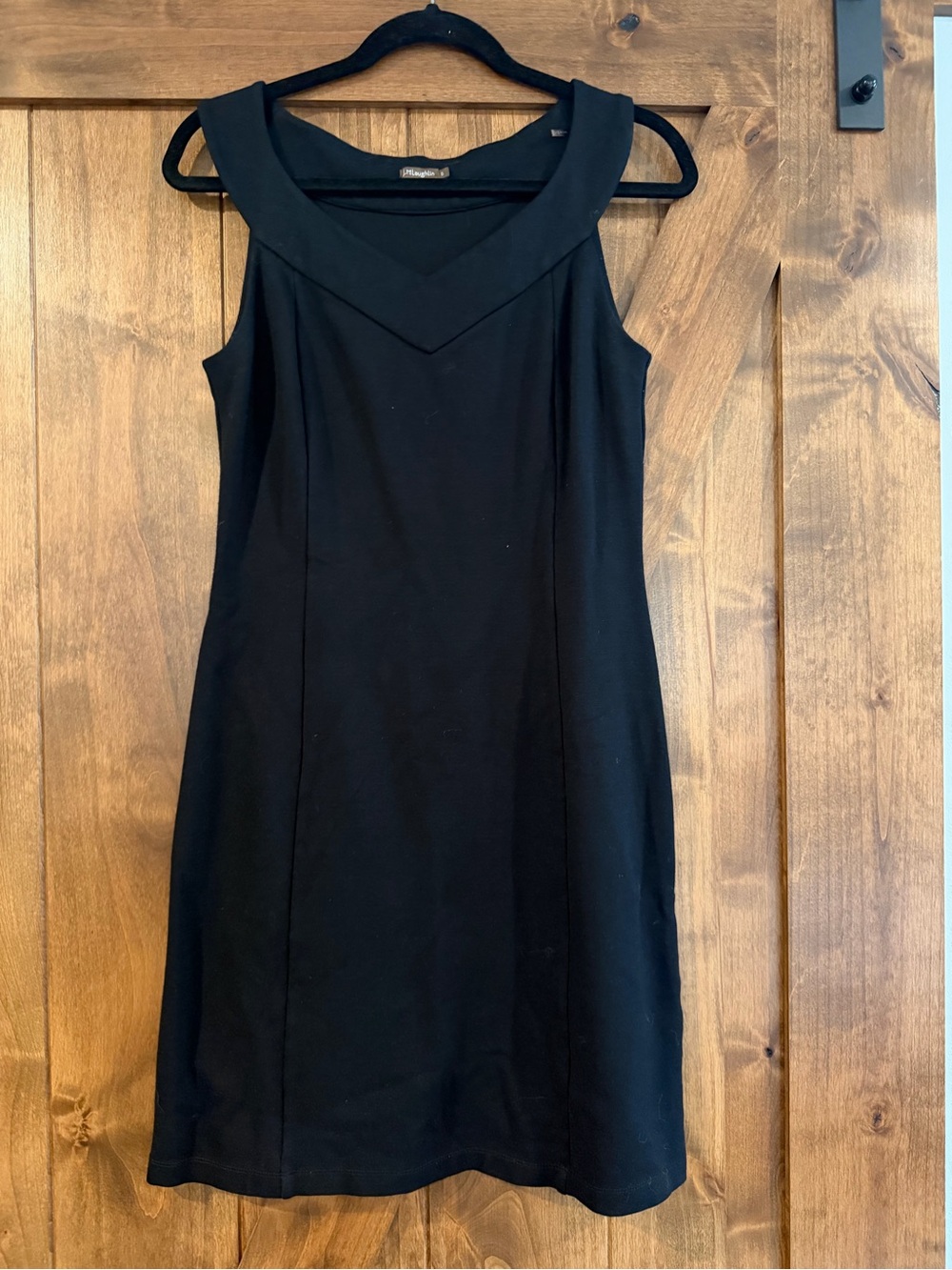 J. McLaughlin Classic Black Sleeveless Sheath Dress